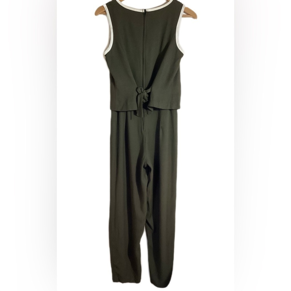 Vtg Old Money Jumpsuit Tie Back Waist M - Picture 3 of 16